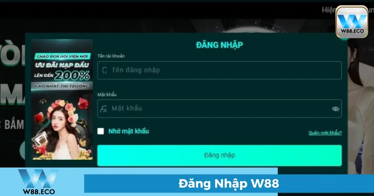 Đăng nhập W88 - Trải nghiệm cá cược liền tay 1 Cách đăng nhập W88 nhanh chóng